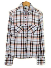 ハンテン HANG TEN HANGTEN シャツ チェック 長袖 コットン M 水色 ブルー