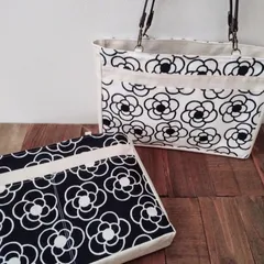 洗える バッグインバッグ Mサイズ ホワイト B5 タブレット スリム バッグ ハンドメイド