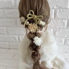 ホワイトゴールド♡髪飾り ヘッドドレス 前撮り 成人式 卒業式 七五三 母