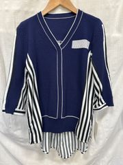 美品 STINAcloset スティナクローゼット ギンガムパフスリーブブラウス 