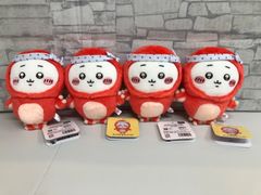 【J3-85】◇ ちいかわ　たこイカくじ  C賞　ふわふわたこイカ ぬいぐるみ　S   4個セット　未使用