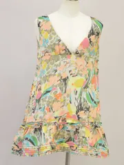 メルローズ MELROSE ノースリーブシャツ 花柄 2サイズ マルチカラー レディース j_p s_z F-M2208のサムネイル