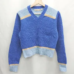 ◇ ⊇ UNIQLO ユニクロ MARNIとコラボ 長袖 ニット サイズL ブルー系 レディース E  【1502060004152】