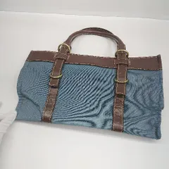 ◇ Θ SAZABY サザビー レザー トートバック ブルー レディース E  【1502180058561】