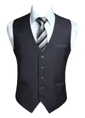 【在庫セール】[Enlision] V-04 ベスト メンズ スーツ ベスト 結婚式 光沢 5ボタン 2ポケット スリム Vネック 尾錠付き ビジネス フォーマル 紳士 サラリーマン