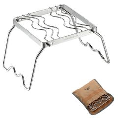 【迅速発送】キャンピングムーン(CAMPING MOON) グリルスタンド mini 高さ2段階調整可能 ストーブスタンド 収納バッグ付き 160㍉ MS-1001