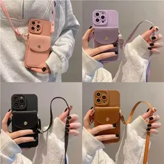 iPhone17 Pro Max / 13 Pro / 12 / 11 / XR / XS Max 対応 ケース｜斜め掛け ショルダー付き 小銭入れ＆カード収納 スマホカバー