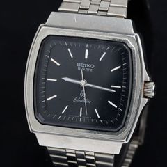 QZ 세이코 실버 웨이브 6030-5140 블랙 문자판 여성 시계 KRK 2000000 NSK