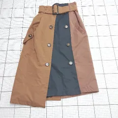 ◇ ⊃ REDYAZEL レディアゼル カジュアル ロング Aライン トレンチスカート サイズＳ ブラウン系 レディース E  【1508200032153】