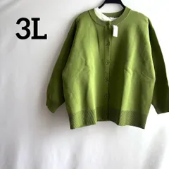 訳あり新品未使用タグ付き3L緑グリーンカーディガンTシャツセット長袖厚手