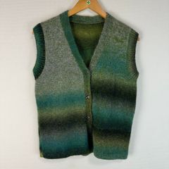 90s カラフル　ニットベスト　ベスト　古着　レトロ　ストリート　ニット