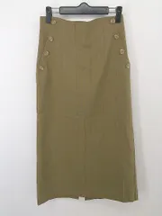 ◇ OPAQUE.CLIP チェック バックスリット ロング タイト スカート サイズ38/M ベージュ系 ブラウン系 マルチ レディース E  【1304260023625】