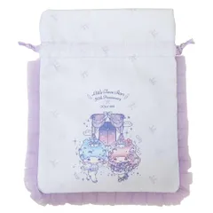 【メール便】リトルツインスターズ 巾着袋 フリル巾着 DollyMix サンリオ ワタナベ 小物入れ きんちゃくポーチ キャラクター グッズ 