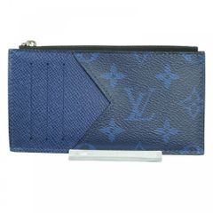 ルイヴィトン カードケース メンズ タイガラマ コインカードホルダー コインケース 財布 モノグラム ブルー 青 LOUIS VUITTON M30270    コバルト シルバー金具 美品【中古品】