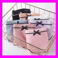 ショーツセット レディース  下着 リボン パンツ パステルカラー