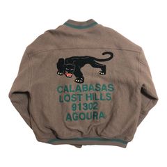 Yeezy season5 Mulholland Calabasas ボンバージャケット イタリア製　羊毛　XLサイズ　ピューマ　スカジャン　ベトジャン　別珍　カニエウエスト