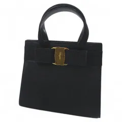 サルヴァトーレフェラガモ Salvatore Ferragamo BA2141 78 ハンドバッグ ヴァラ ネイビー 紺  スエード イタリア製