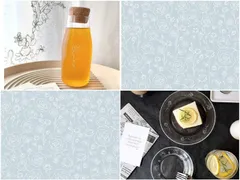 【ガラス用】LOVE ROSE ホワイト 韓国風イラスト　ポーセラーツ　転写紙