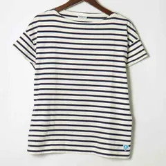 オーシバル 半袖Ｔシャツ ボートネック 半袖TEE ボーダー柄  レディース Fサイズ ホワイト ORCIVAL 【中古】
