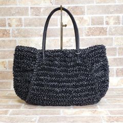 極美品 アンテプリマ ワイヤーバッグ 大容量 A-4可 人気色 ブラック 