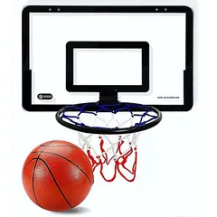 [TradeWind] バスケットゴール バスケットリング ネット バスケ ボード 壁掛け シュート練習 ボール エアポンプセット ミニサイズ(黒40cm)