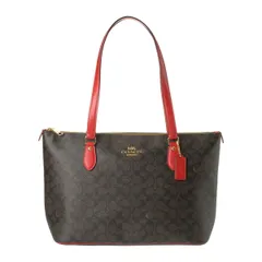 新品 コーチ COACH トートバッグ ギャラリー トート ウォルナット/ボールドレッド