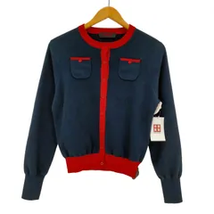 キャバン CABaN コットンカシミヤ バイカラークルーネックカーディガン レディース FREE 