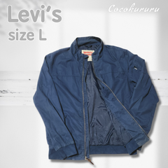Levi's  ワークジャケット　サイズ L　色褪せ有り　カラー　ネイビー　送料無料　即日発送　ショップをフォローでお得なクーポン発行してます！