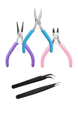 【特価セール】手作り 道具 DIY ハンドメイド ピンセット ペンチ アクセサリ用工具セット 手芸用品 手芸ペンチセット 5点セット アクセサリー工具セット 手芸ツール YFFSFDC