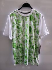 【新品・未使用】スポーツウェア・キッズ　Tシャツ　YXLサイズ　グリーン×ホワイト　(B217-1-14)