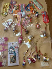 キティ根付　ストラップ★17点セット（未使用〜中古）