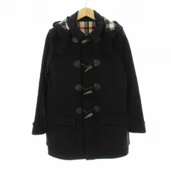 バーバリー チルドレン BURBERRY CHILDREN ダッフルコート 裏地チェック トグルボタン ウール 164cm 紺 ネイビー C9C06-628-29 /KU