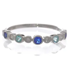 指輪 レディース パライバトルマリン アウイナイト リング プラチナ ダイヤモンド Pt950 ミル打ち 刻印入り 鑑別書付き 日本製【人気アイテム】【アクセサリーマート/メルカリShops店】