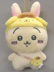【中古】キーホルダー うさぎ×ポムポムプリン マスコットホルダー 「ちいかわ なんか小さくてかわいいやつ×サンリオキャラクターズ」
