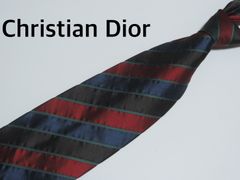 Christian Dior クリスチャンディオール  ネクタイ ストライプ柄 ハイブランド シルク　ビジネス