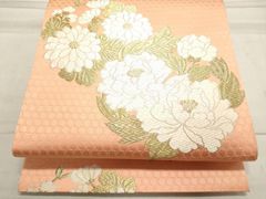 M*Y様 夏帯 名古屋帯 紗 金駒刺繍の更紗模様 美しい織 九寸 正絹 着物RO M*Y様 夏帯 名古屋帯 紗 金駒刺繍の更紗模様 美しい織 九寸 正絹