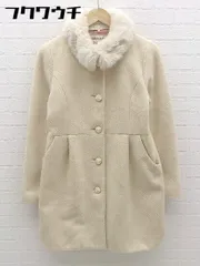 ■ ◎ natural couture NICE CLAUP フェイクファー付き 長袖 コート  ベージュ系 レディース  【1101260000331】