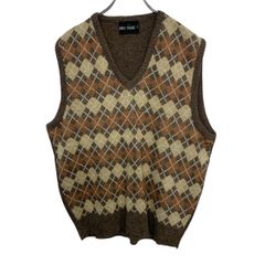 70s-80s ヴィンテージ PURITAN 変わり編み 前開きニットベスト M | Mercari