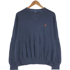 古着 ラルフローレン Ralph Lauren ワンポイント コットンニットセーター メンズL相当/eaa501187