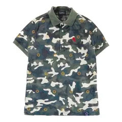 サイズ：3 PEARLY GATES パーリーゲイツ  ニコちゃん 半袖ポロシャツ 迷彩 カモフラ柄 カーキ系 [240101442031] ゴルフウェア メンズ ストスト