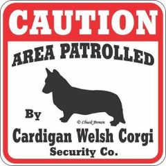 Caution コーションサインボード　コーギー　カーディガン　Welsh Corgi Cardigan アメリカ直輸入　新品未使用