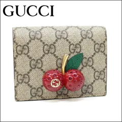 ✳︎良品✳︎ グッチ 二つ折り財布 チェリー インターロッキングGG