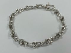 ティファニー TIFFANY&Co. ハードウェアスモールリングブレスレット ラージサイズ SV925 シルバー925 【中古】 【ブレスレット】 【送料無料】