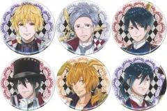 【中古】バッジ・ピンズ [単品] 集合 White缶バッジ6種セット 「Switchソフト スペードの国のアリス ～Wonderful Black World～ ebtenDXパック＋White缶バッジセット＋ちびキャラ缶バッジセット」 同梱特典