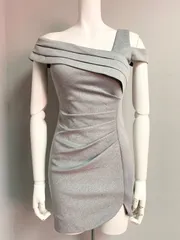 1275 GLAMOROUS by Andy グラマラスバイアンディ キャバクラ ドレス ギャザー タイト ミニ オフショル キャバドレス S