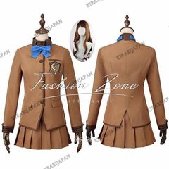 Fate/EXTRA フェイト/エクストラ 風 岸波白野 きしなみ はくの 扎比子 制服 コスプレ衣装 ウィッグ 靴 cosplay ハロウィン 演出服 変装