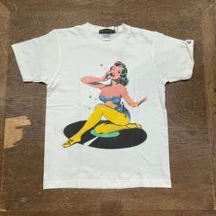 original john T-STENCILED PIN UP GIRL　IVORY VINYL　　モッズ　レトロ　パンク　ピンナップガール　sex pistols