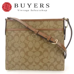 【中古】 コーチ ショルダーバッグ F29210 シグネチャー PVC レザー ブラウン ゴールド金具 斜め掛け カジュアル レディース 女性 COACH