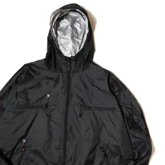 タグ90’s トミーヒルフィガー フルジップ ナイロン パーカー(L) 黒×銀 ブラック シルバー リップストップ 90年代 旧タグ オールド  アメリカ古着 USED ビンテージ ヴィンテージ