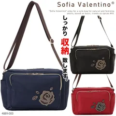 エレガントな斜めがけショルダー Sofia Valentino 4889-000 軽量 ショルダーバッグ レディース 女子 女性 バラ 薔薇 ポシェット 多機能 お出かけ デイリー トラベル 旅行 斜め掛けバッグ ソフィアバレンチノ